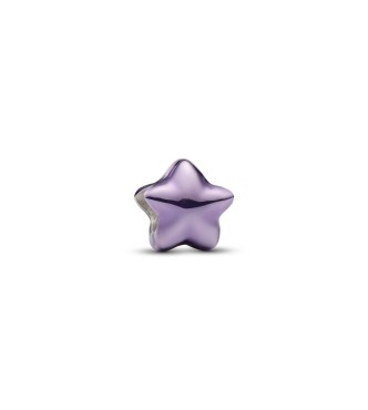 PANDORA 794813C01 Star sterling silver mini charm with purple enamel