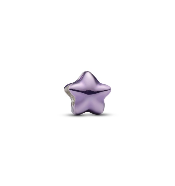 PANDORA 794813C01 Star sterling silver mini charm with purple enamel