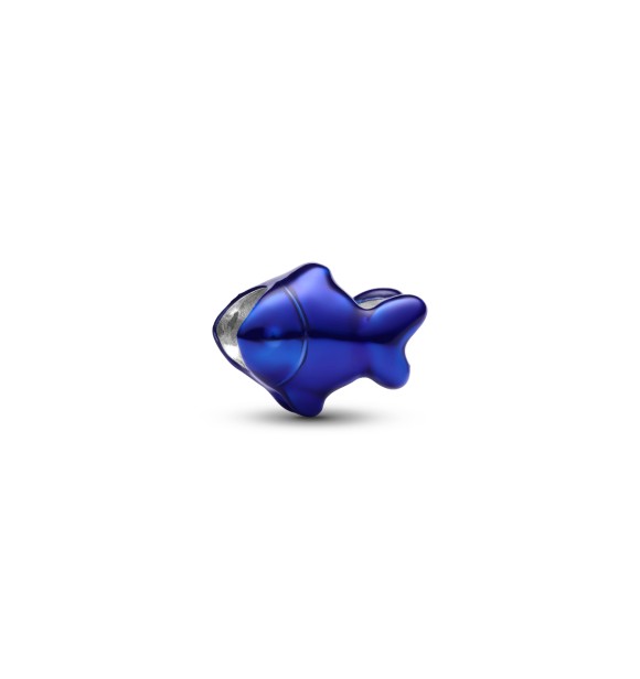 PANDORA 794899C01 Fish sterling silver mini charm with blue enamel