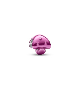 PANDORA 794906C01 Mushroom sterling silver mini charm with pink enamel