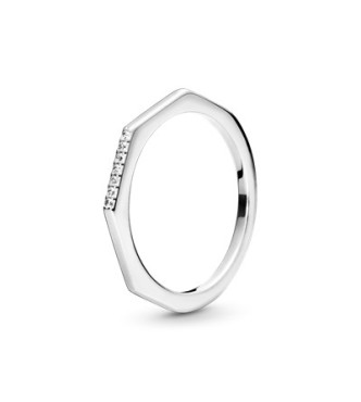 PANDORA Sterling silver ring with clear cubic zirconia