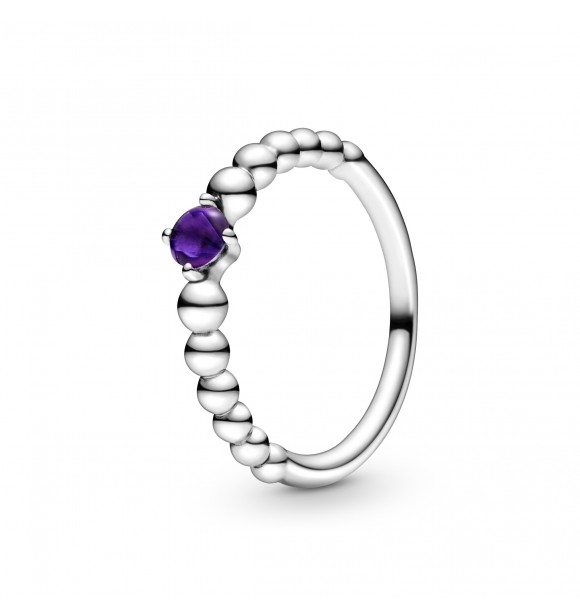 PANDORA Sterling silver ring with purp Anillo 198867C03 