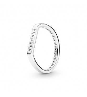 Pandora Pandora logo thin bar sterling silver ring 199048C00 