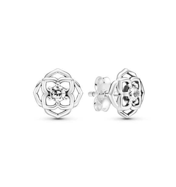 299371C01-Pendientes en Plata de Ley Pétalos de Rosa