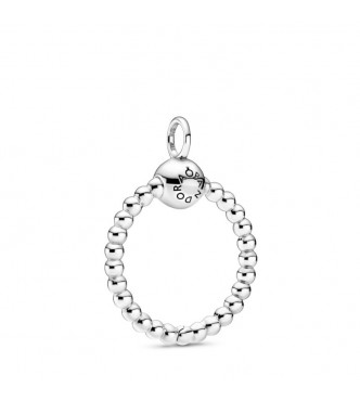 Pandora Pendant only 399077C00 Small beaded sterling silver Pandora O pendant