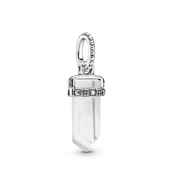 Colgante en plata de ley Amuleto Blanco