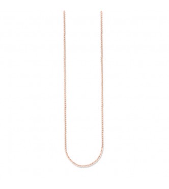 Thomas Sabo necklace, appr. 70 cm 925 Sterling silver, gold plated rose gold plain