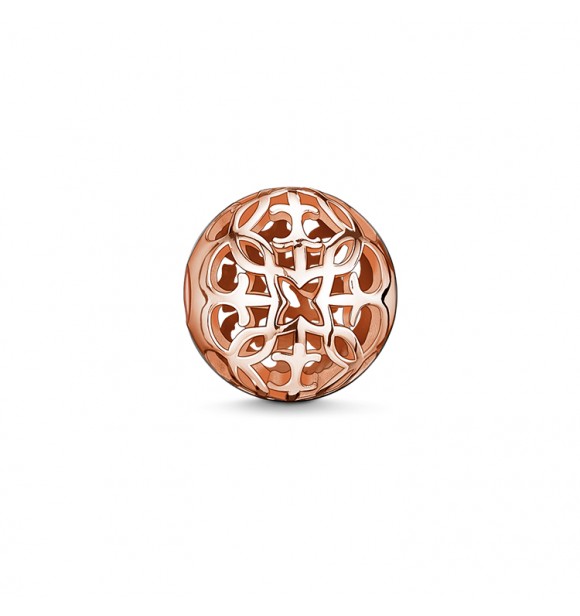 Thomas Sabo Bead ornament 925 Sterling silver,
 gold plated rose gold plain