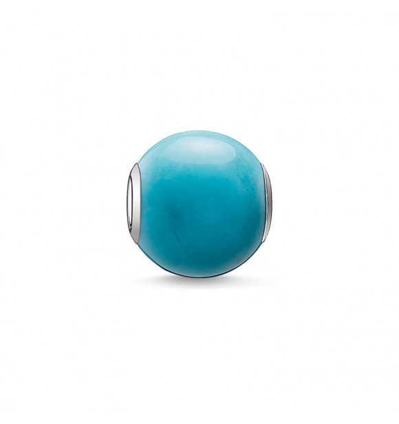 Thomas Sabo Bead howlite 925 Sterling silver/ dyed howlite turquoise