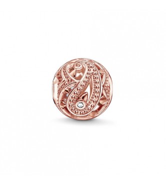 Thomas Sabo Bead paisley design 925 Sterling silver,
 gold plated rose gold/ zirconia white