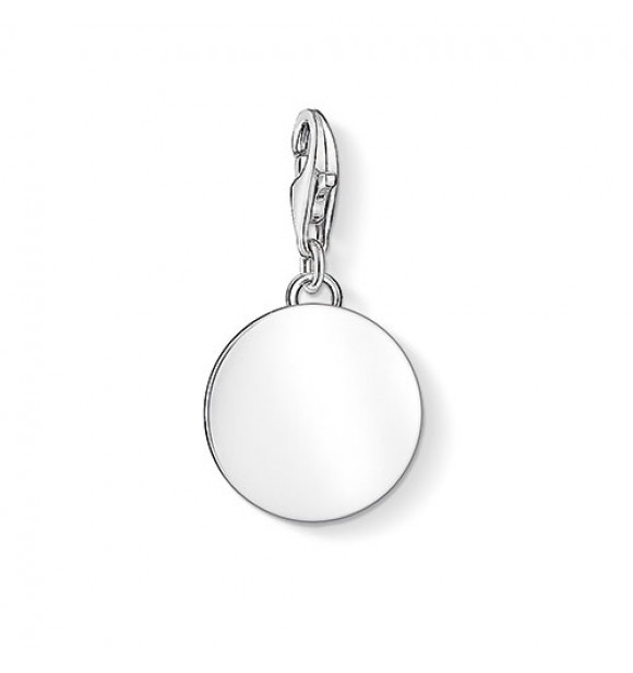 Thomas Sabo Charm pendant disc 925 Sterling silver silver-coloured
