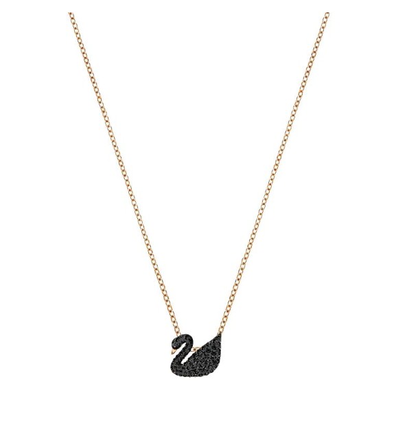 SWAROVSKI ICONIC SWAN:PEND JET/ROS