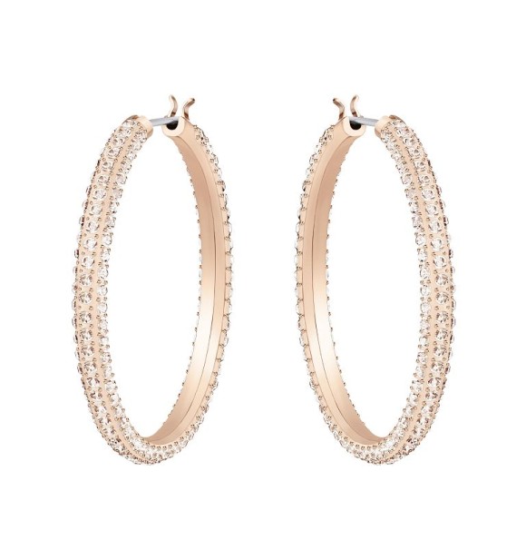SWAROVSKI STONE:PE HOOP HOOP SILK/ROS