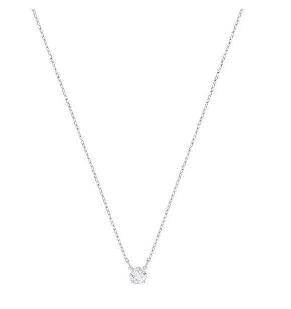 SWAROVSKI ATTRACT:COLLAR RND CZWH/RHS Collar Attract Round, blanco, baño de rodio