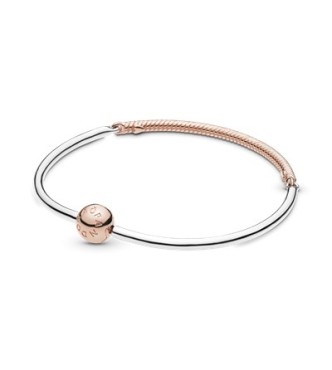 Pandora Rose and silver bangle 588143 