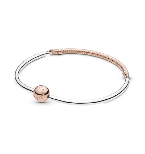 Pandora Rose and silver bangle 588143 