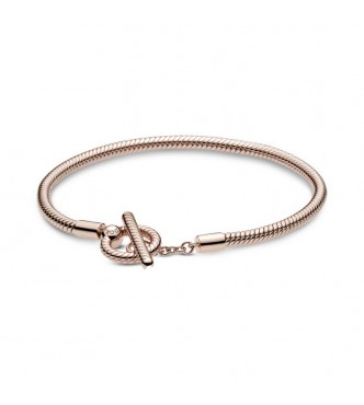 Pandora Bracelet chain 589087C00  Snake chain Pandora Rose T-bar bracelet