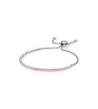 PANDORA 590524PCZ Pulsera en plata de ley con circonita cúbica rosa