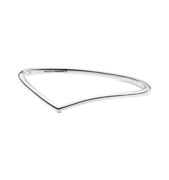 Wishbone silver bangle 597791 
