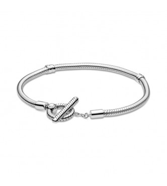 Pandora Bracelet chain 599082C00  Snake chain sterling silver T-bar bracelet