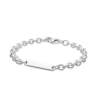 599523C00-16 Sterling silver link bracelet with engravable bar