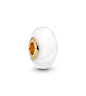 PANDORA Shine charm with white and transparent Murano glass 768752C01