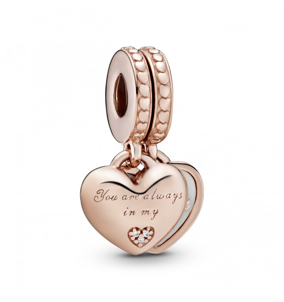 Charm colgante en PANDORA Rose Corazones Madre e Hijo