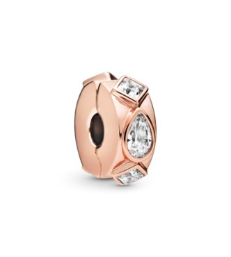Pandora Rose clip with clear cubic zirconia and silicone grip 788429C01