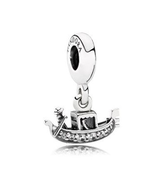 791143CZ Gondola silver dangle with cubic zirconia