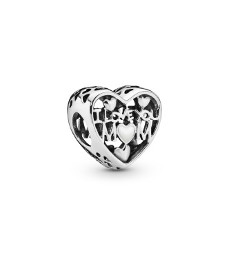 PANDORA 792067EN23 Charm Te quiero mamá en plata de ley y esmalte plateado