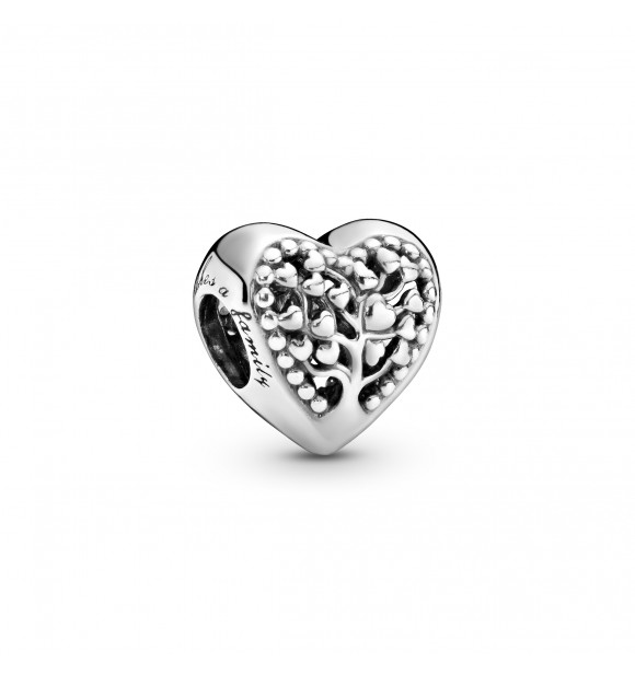 Charm en plata de ley Corazones Florecientes