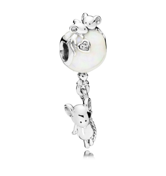 Charm en plata de ley Ratón y Globo