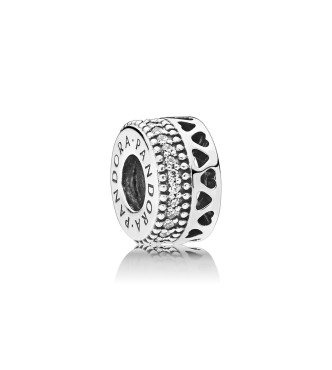 PANDORA Separador en plata de ley Corazones de PANDORA