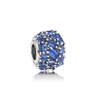 PANDORA Charm en plata de ley Brillo Delicado Azul