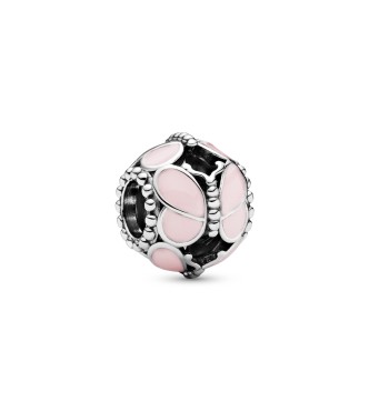 PANDORA Butterfly silver charm with pink enamel