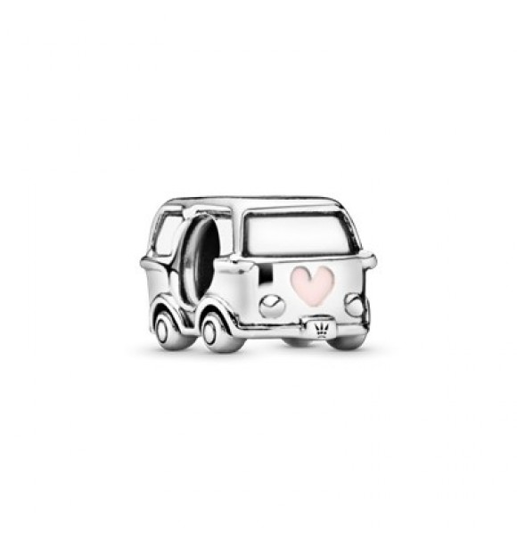 Old school van silver charm with pink enamel 797871EN160