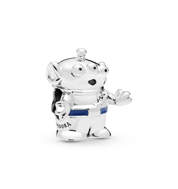 PANDORA Disney Aliens silver charm with blue enamel