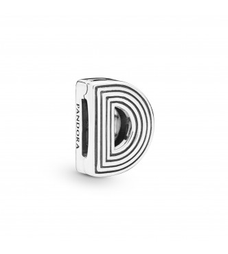 Pandora Reflexions letter D silver clip charm