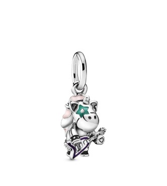 PANDORA Punk unicorn sterling silver dangle with black, green, pink and purple enamel