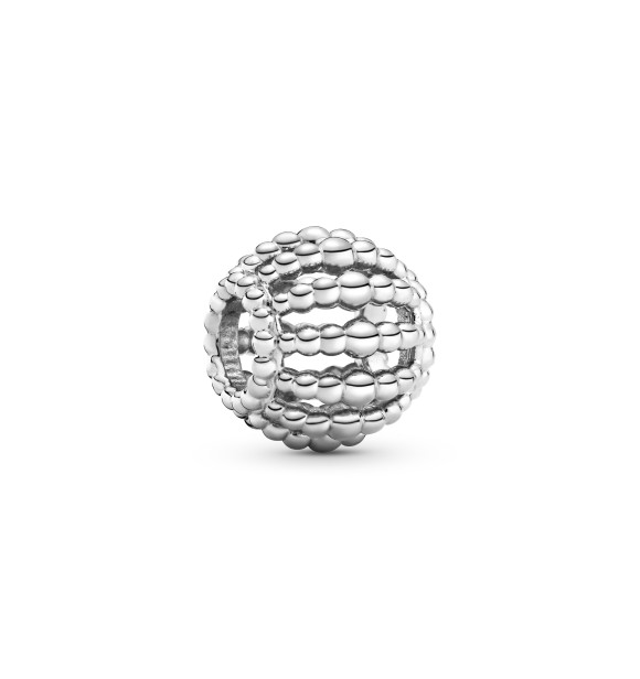 Beaded sterling silver charm 798679C00