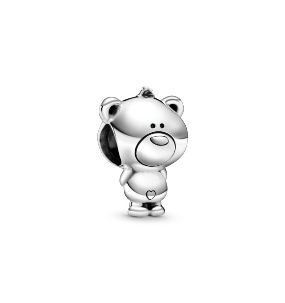 Teddy bear sterling silver charm 798695C00