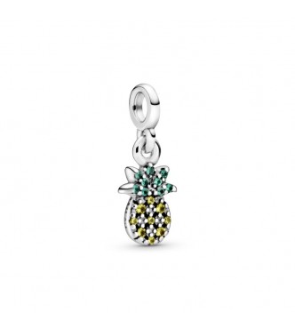 Pandora Pineapple sterling silver dangle with limelight yellow, blazing yellow and royal green crystal 798979C01