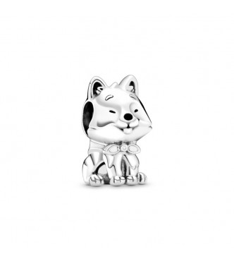 Pandora Japan Akita Inu dog sterling silver charm with white, red and black enamel 799030C01