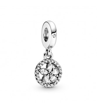 PANDORA Snowflake sterling silver dangle with clear cubic zirconia 799222C01