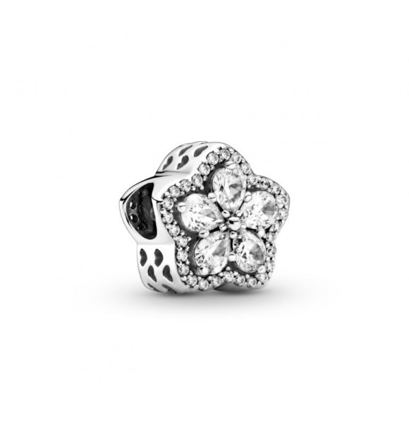 PANDORA Snowflake sterling silver charm with clear cubic zirconia 799224C01