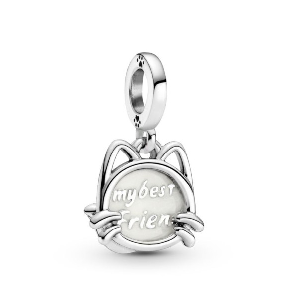 799329C01-Charm colgante en plata de ley Mi Gato Mascota