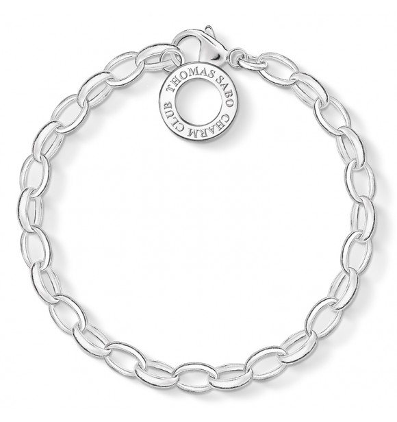 Thomas Sabo bracelet,
 appr. 16 cm with cloverleaf-Charm, 925 Sterling silver/ zirconia white