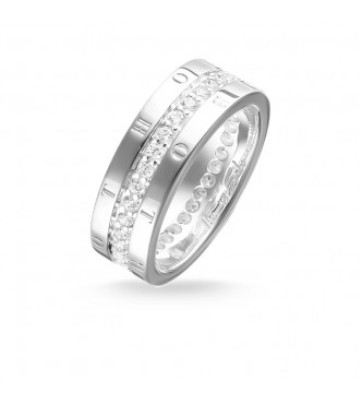 Thomas Sabo ring 925 Sterling silver/ zirconia white