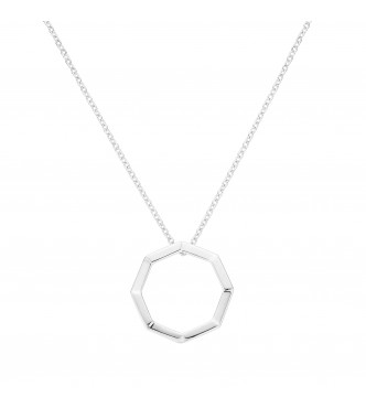 Collar de plata con motivo octogonal