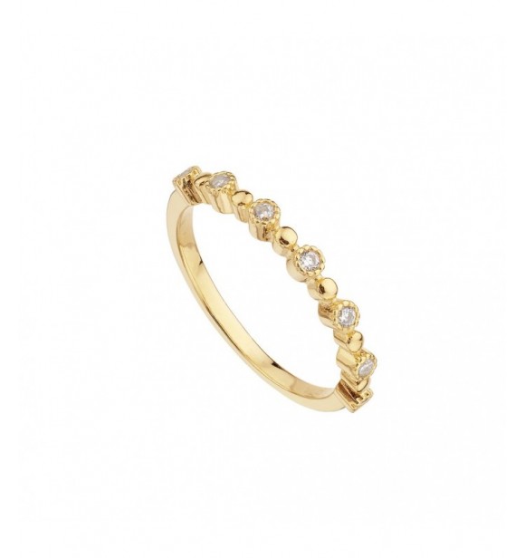 ANILLO PLATA AC ORO CZ DISEÑO BISEL FILIGRANA LISO